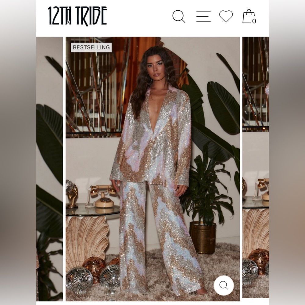 12th Tribe: Genevieve Multi Sequin Blazer